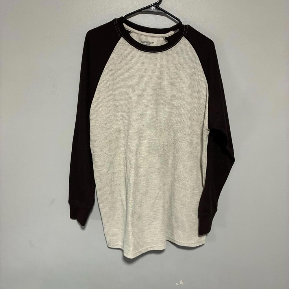 Architect Men's White Black Long Sleeve Tee size XL